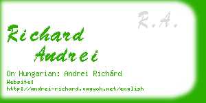 richard andrei business card